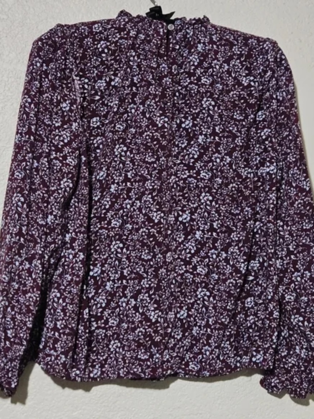 NWOT JCrew Floral Smocked Ruffle Top Medium petite